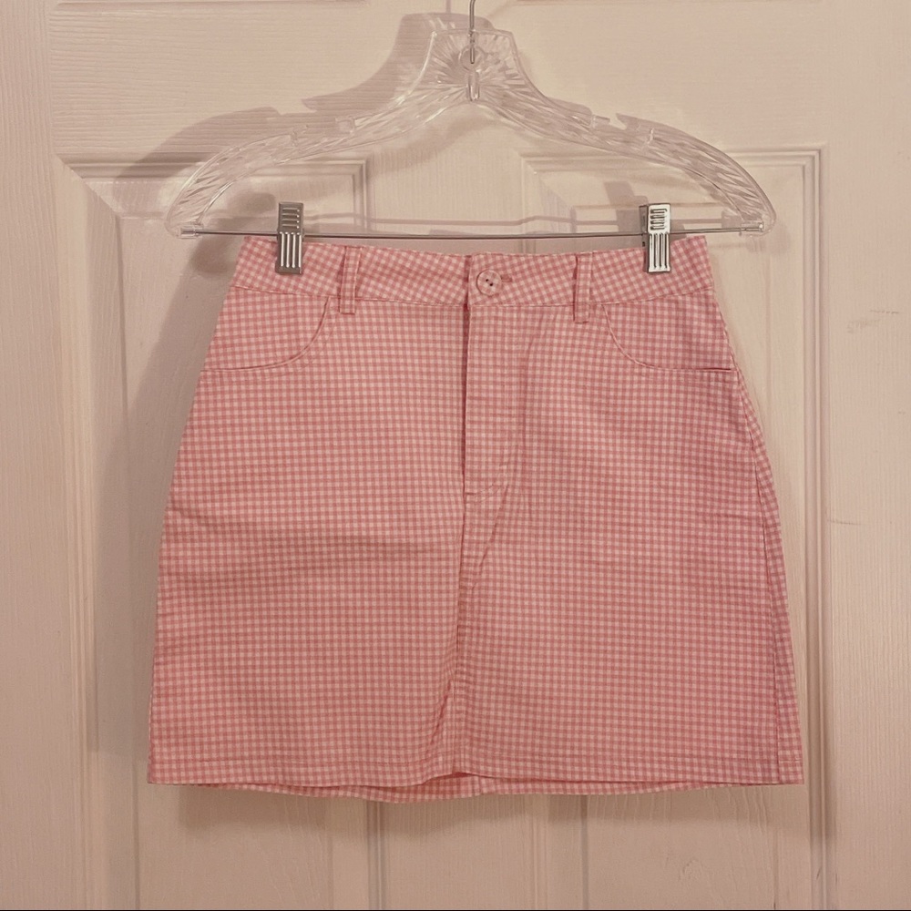 forever 21 gingham mini skirt